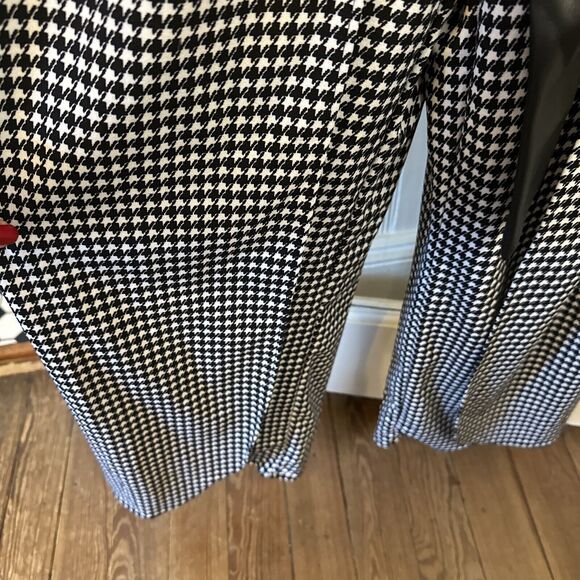 Vintage Houndstooth Jumpsuit Belted Split Leg Women's Size 10 Holiday Party - Picture 6 of 10